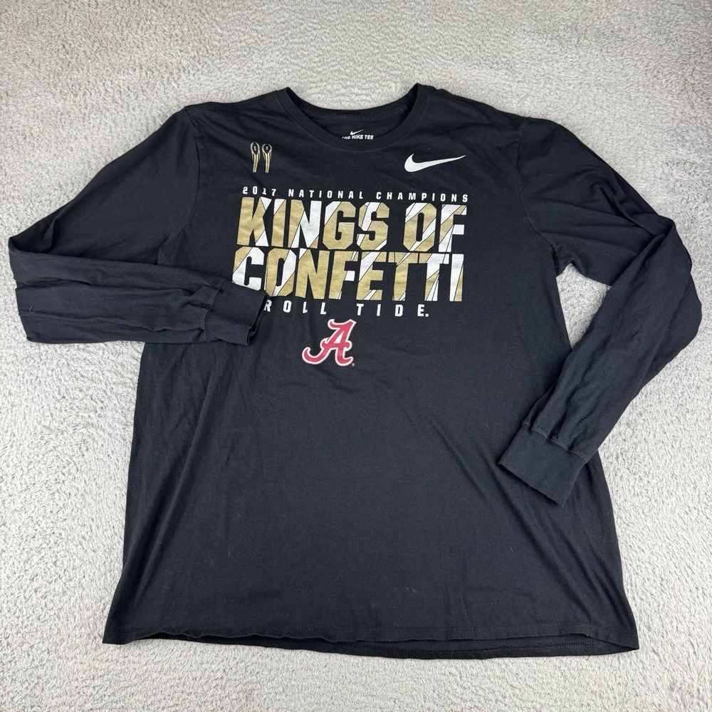 Alabama Crimson Tide Shirt Mens XL NCAA Football 2017 Champions Nike Long Sleeve